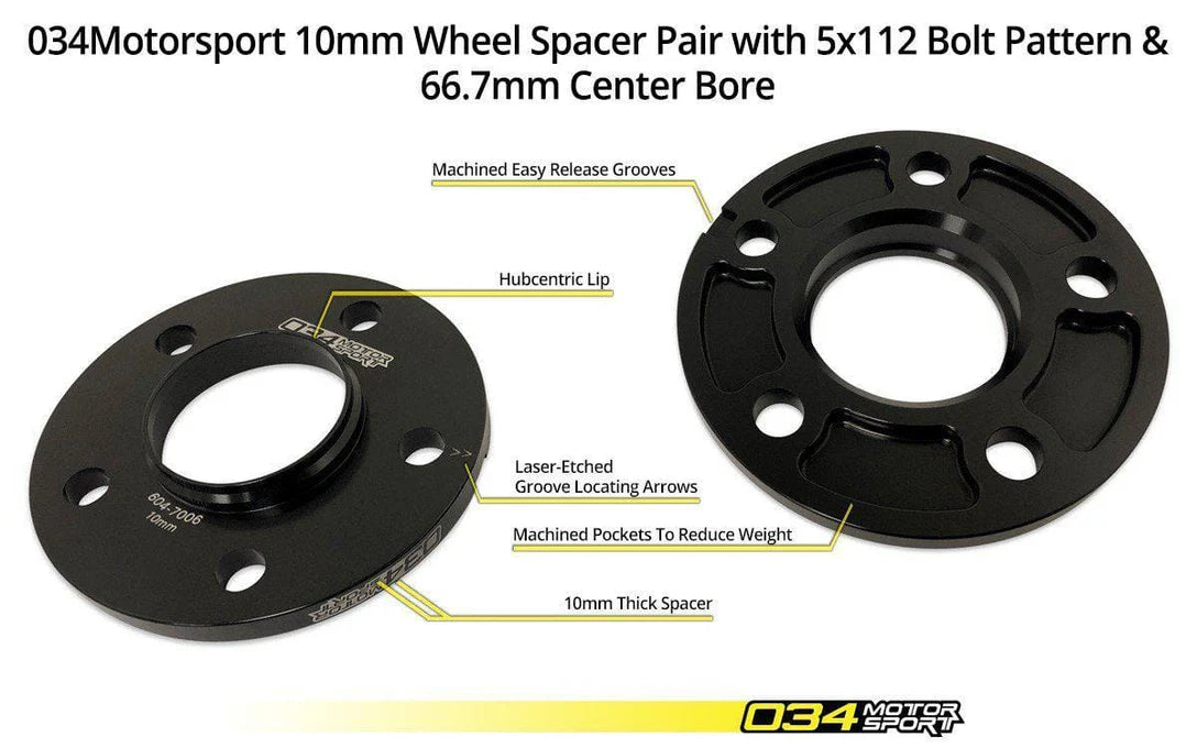 034 Motorsport - Dynamic+ Flush Wheel Spacer Kit - Audi A4 B9 2.0 TFSi - 034-604-7014