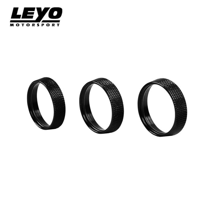 LEYO - Black Billet Aluminium Knobs 3 PCS - MK7, Passat, Tiguan, Touran