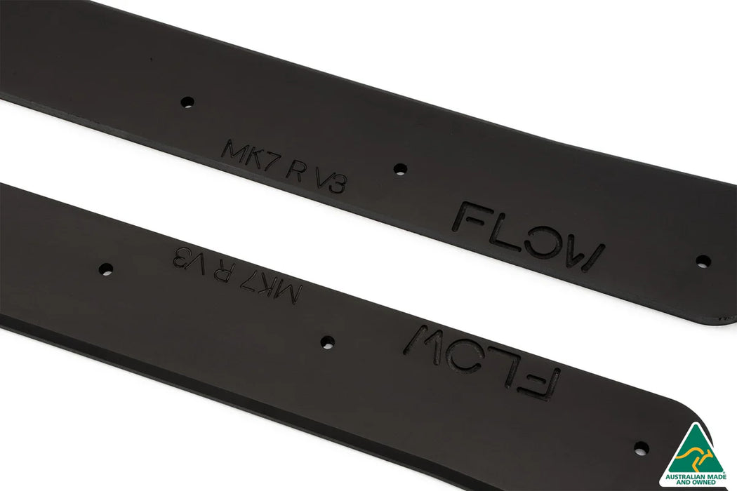 Flow Design MK7 Golf R Wagon Side Skirt Splitters V3 (Pair)