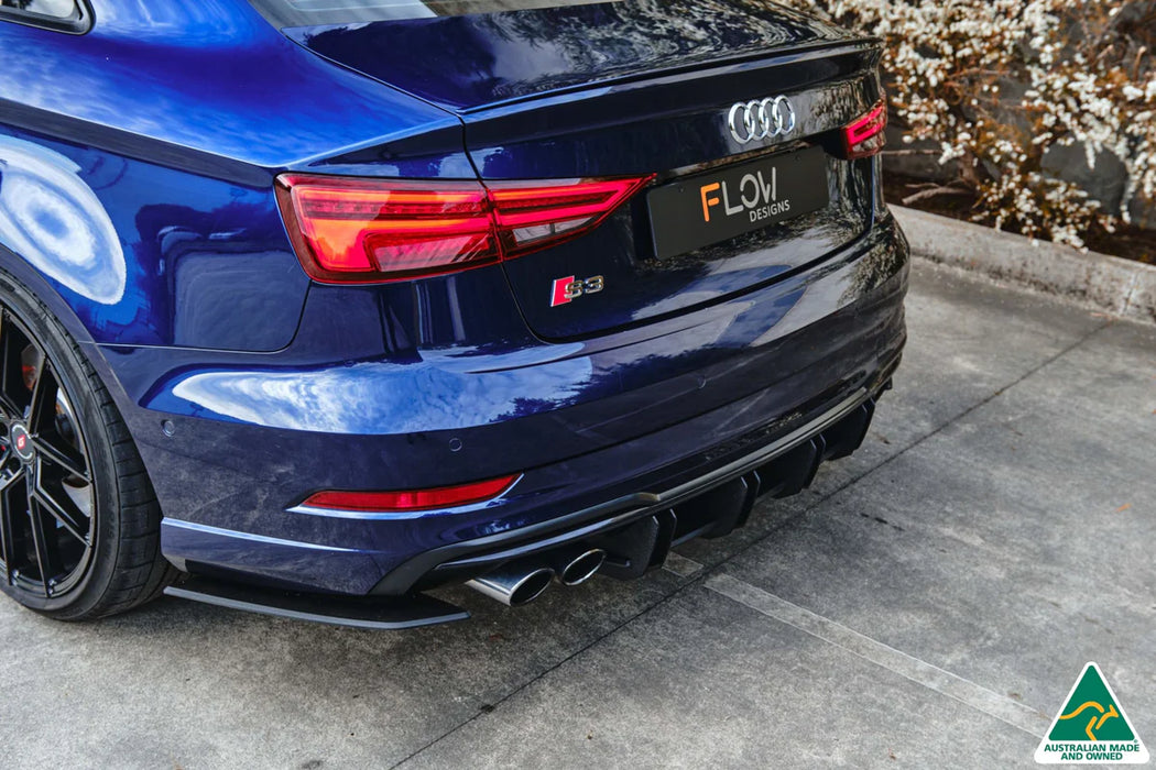 Flow Design S3 8V Sedan Facelift Gloss Black/Textured Black Flow-Lock Rear Diffuser