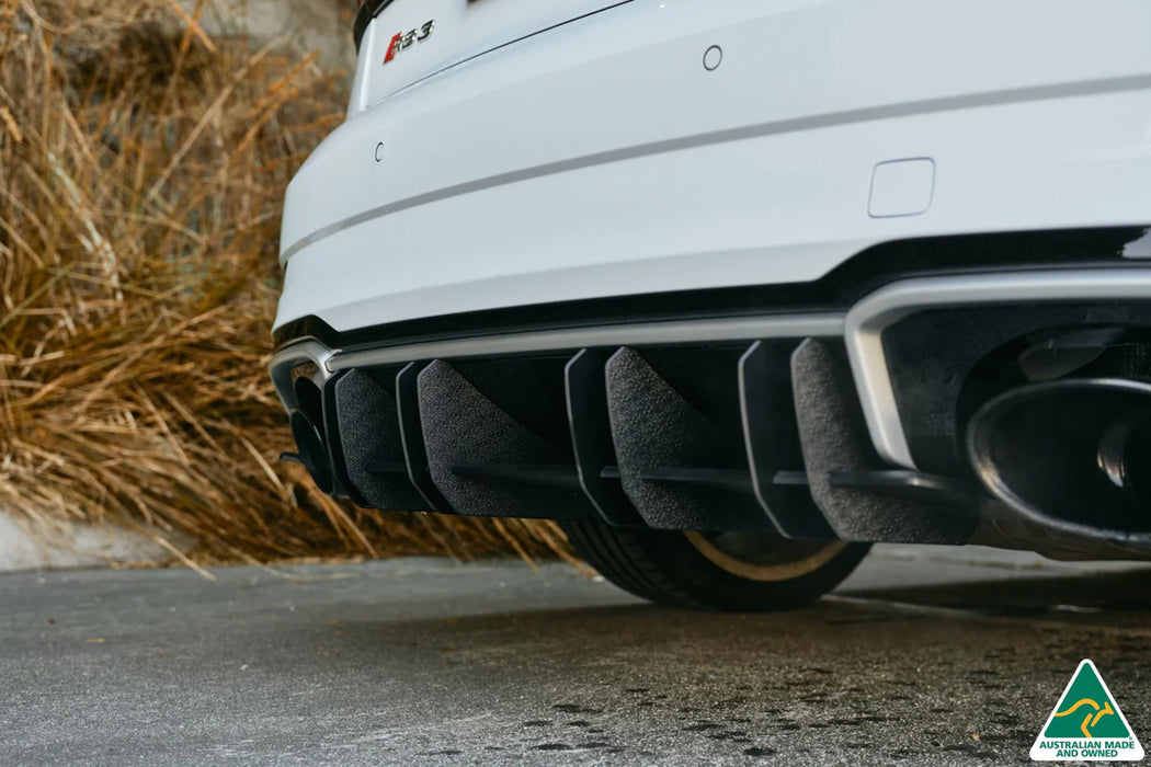 Flow Design RS3 8V Sedan Facelift  Gloss Black/Textured Black  Flow-Lock Rear Diffuser