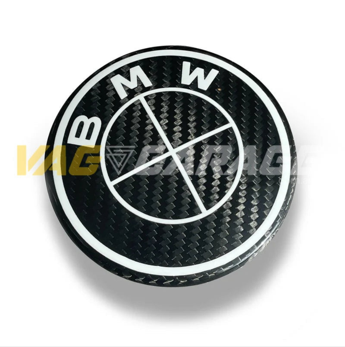 BMW Carbon Fibre / White Badge