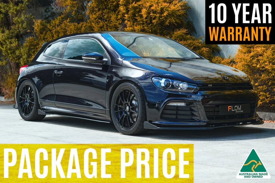 Flow Design VW Scirocco R PFL V3 Full Lip Splitter Set