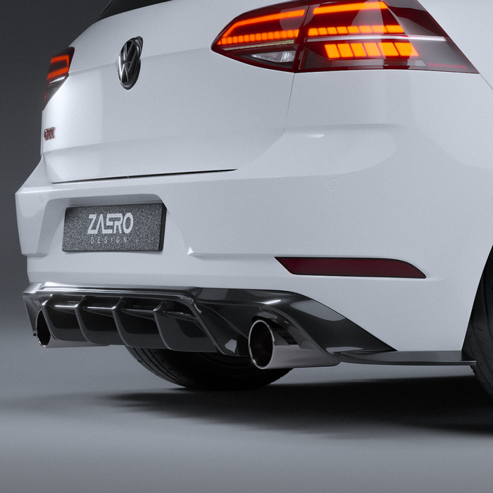 Zaero Design - EVO-1 Rear Diffuser for Volkswagen Golf GTI MK7.5 2018-2021