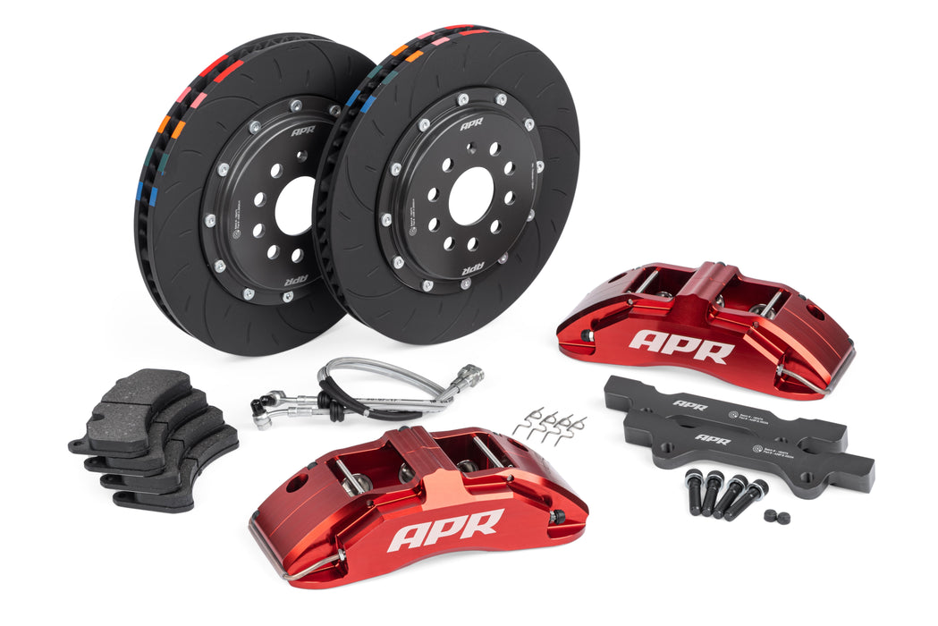 APR BRAKES - 350X34MM 2 PIECE 6 PISTON KIT - FRONT - RED - (MQB 312MM)