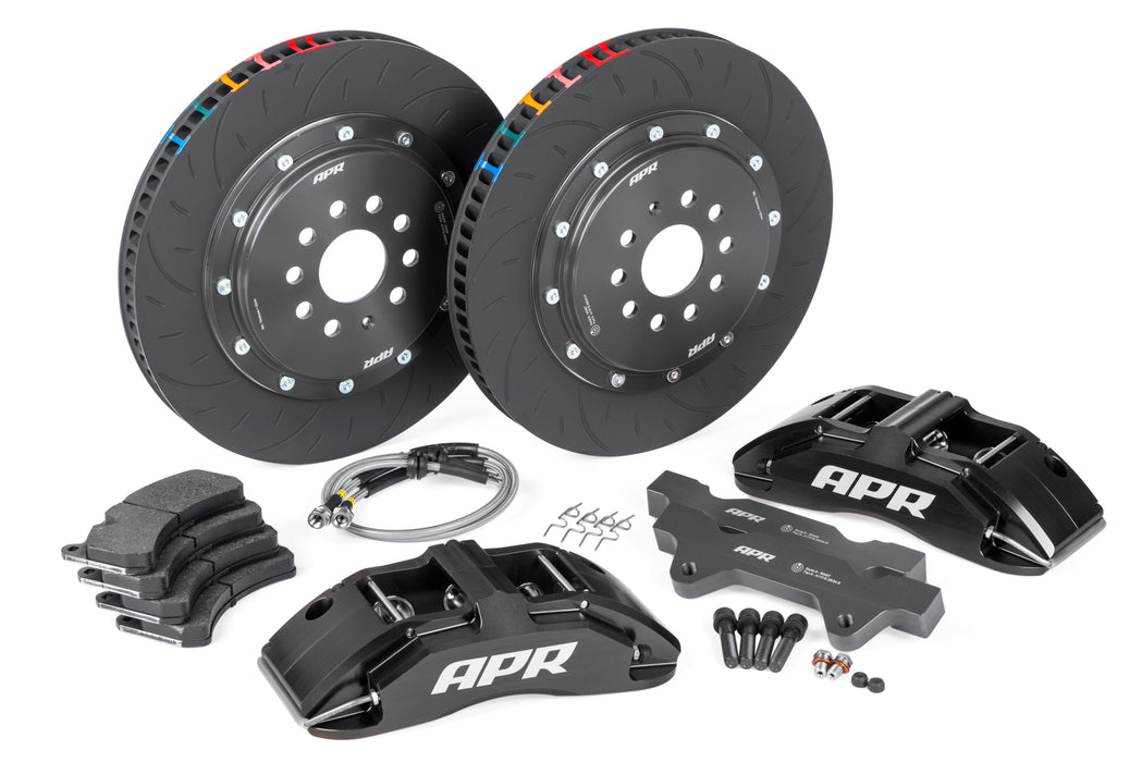 APR BRAKES - 380X34MM 2 PIECE 6 PISTON KIT - FRONT - BLACK - (MQB 340MM)