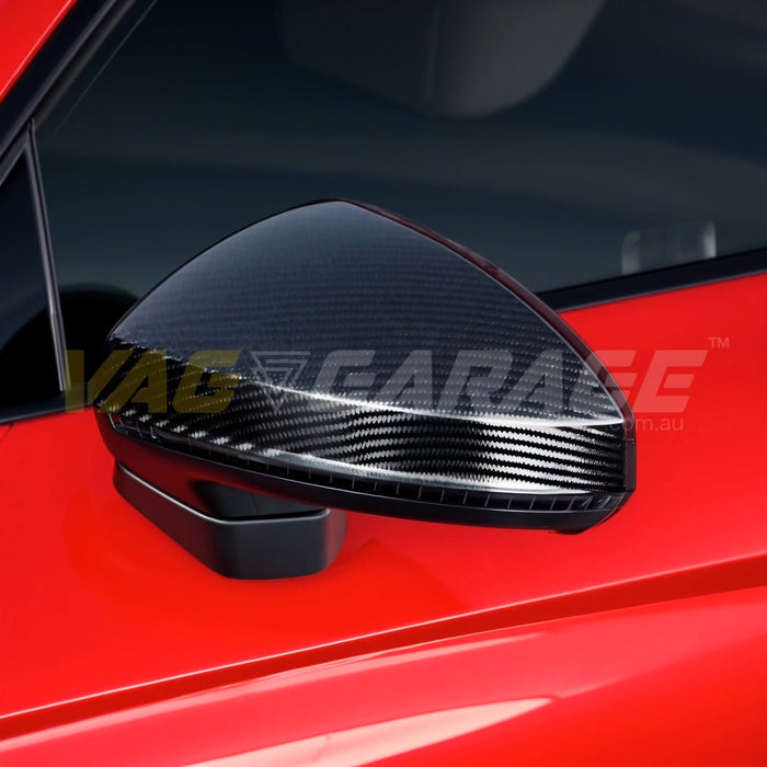 Genuine Carbon Fibre Replacement Mirror Covers Audi A3/S3/RS3 8V/8V.5 (Lane Assist)