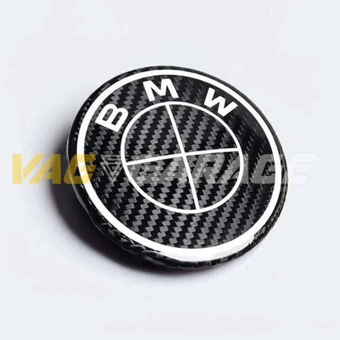 BMW Carbon Fibre / White Badge