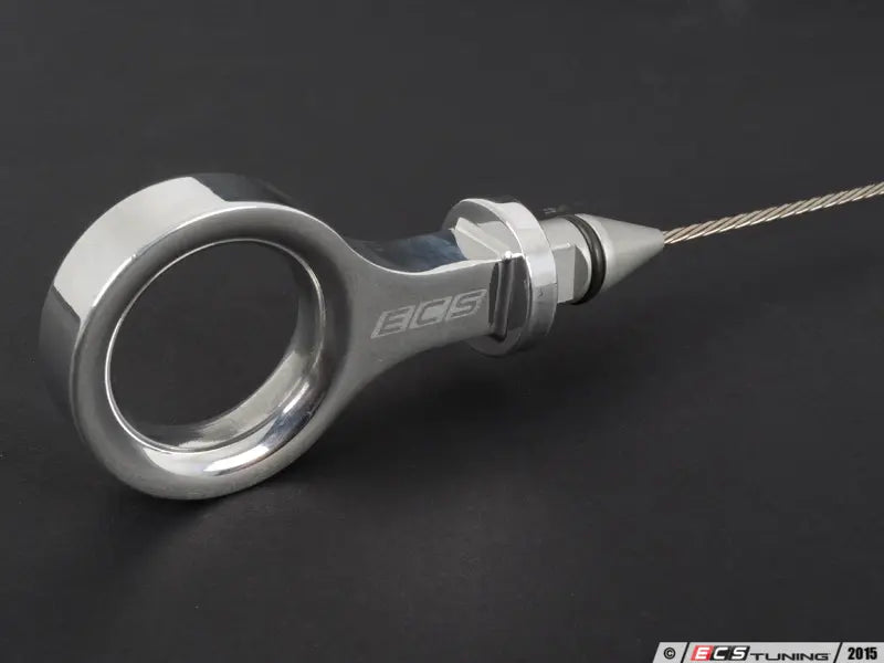 ECS Tuning Billet Engine Oil Dipstick - Polished Silver | VW MK7/7.5 GTI/R & Tiguan