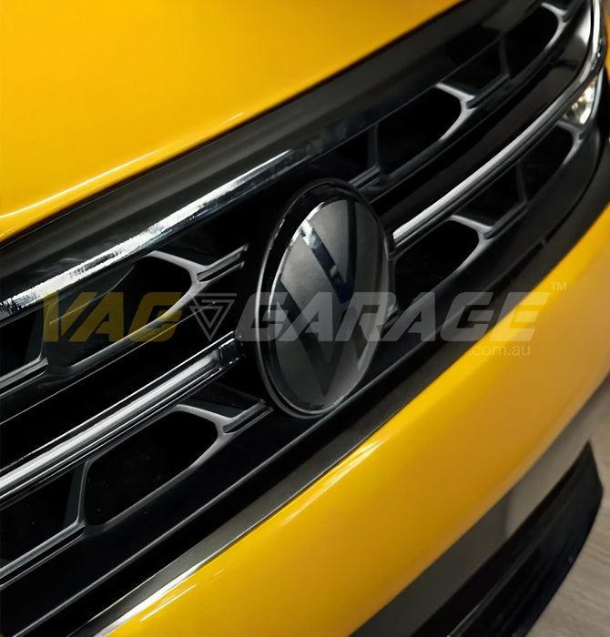 VW Gloss/Matte Black Overlay Badge Set VW T-Roc 18-20 (ACC Radar)