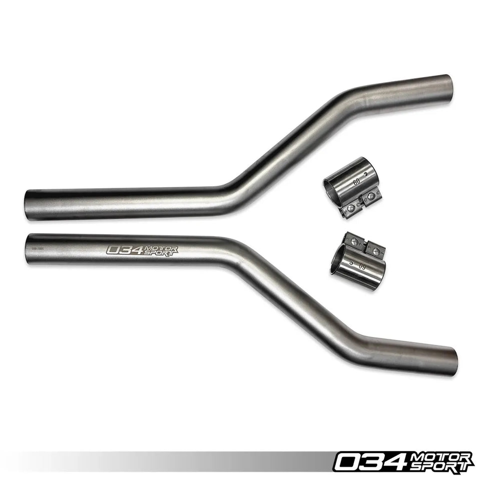 034 Motorsport Res X Front Resonator Delete Audi B9 S4 S5 3 0tfsi