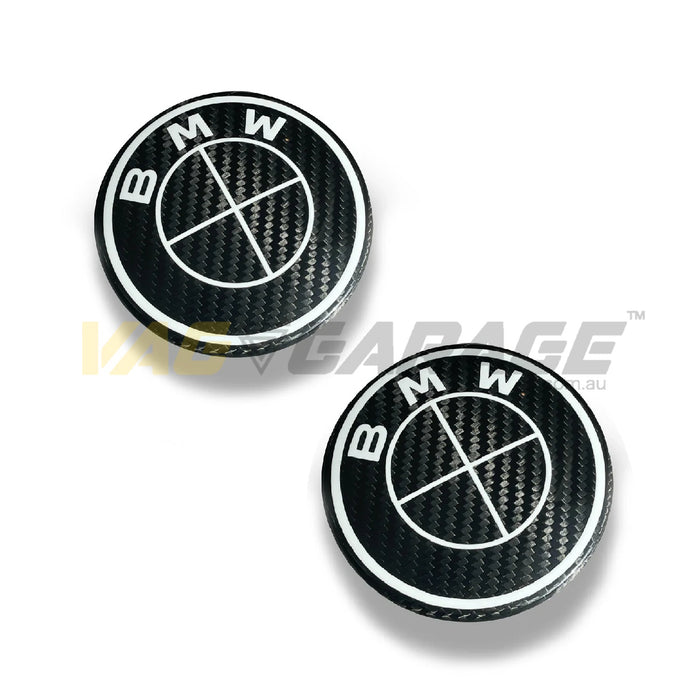 BMW Carbon Fibre / White Badge