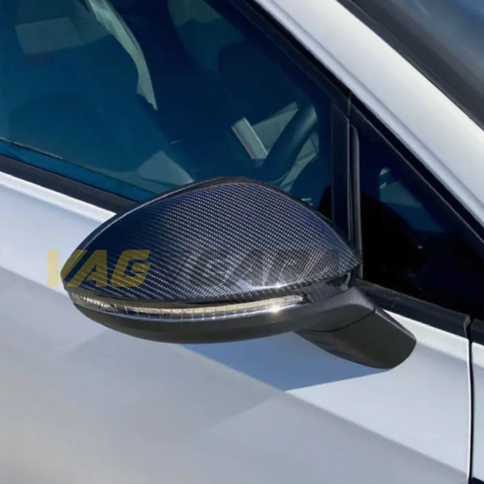 Genuine Carbon Fibre Replacement Mirror Covers VW MK8 Golf GTI/R